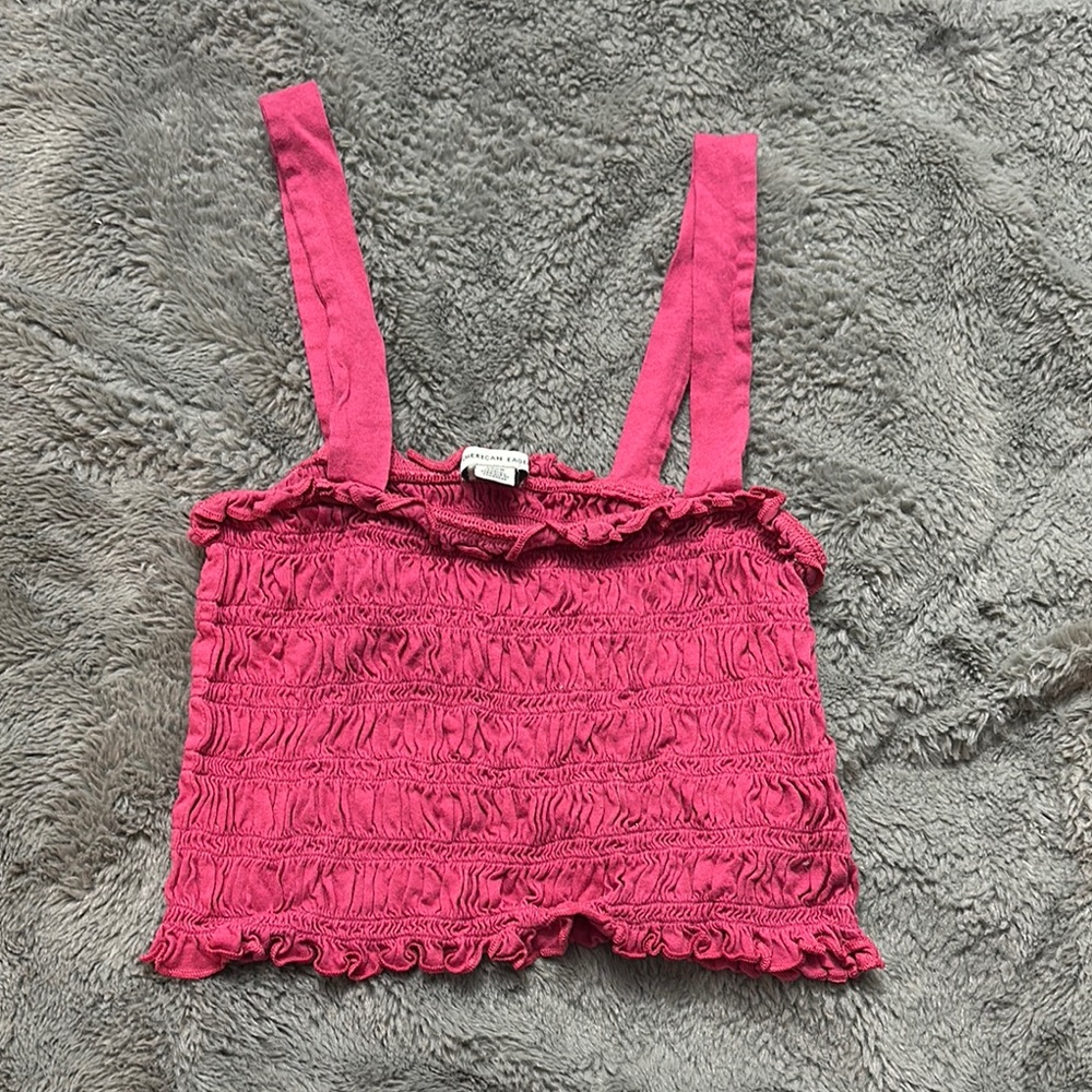 Pink Ruffled Women's Top - Picture 2 of 4